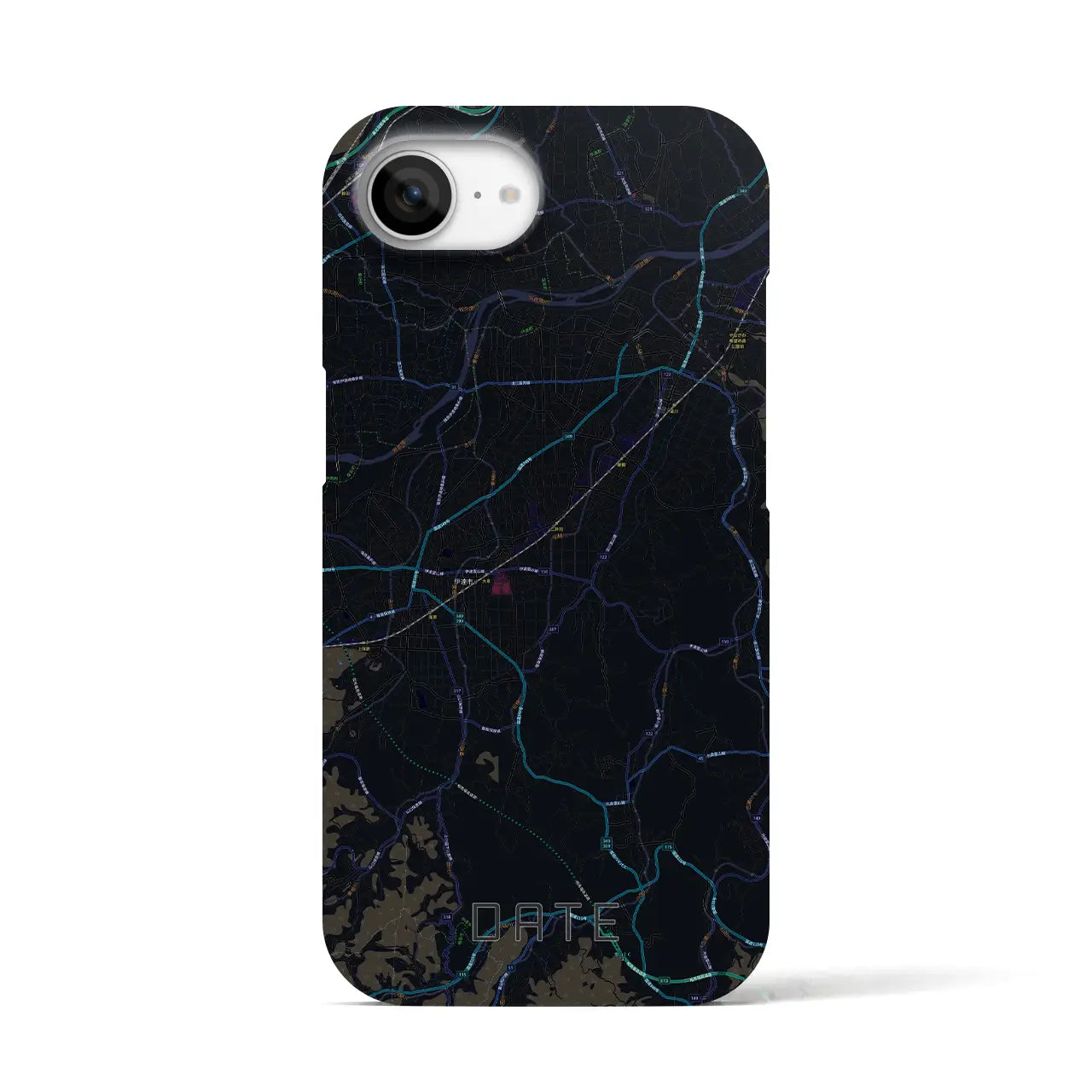 【伊達(福島県)】地図柄iPhoneケース(バックカバータイプ)