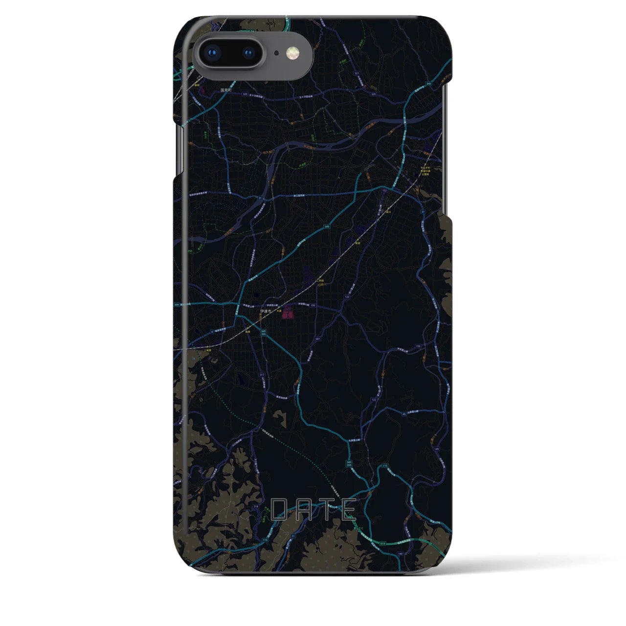 【伊達(福島県)】地図柄iPhoneケース(バックカバータイプ)