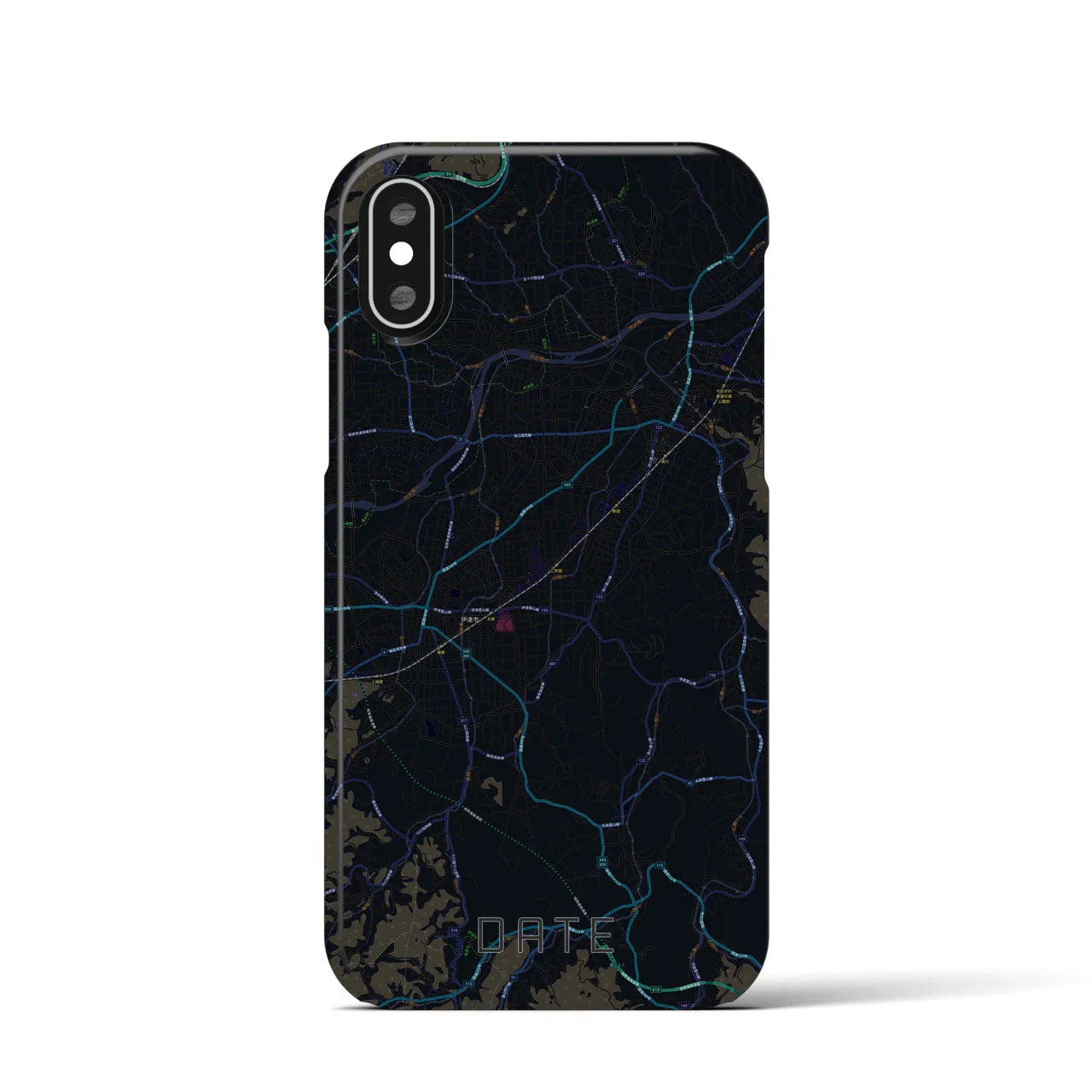 【伊達(福島県)】地図柄iPhoneケース(バックカバータイプ)