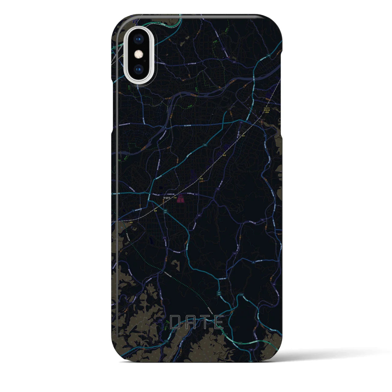 【伊達(福島県)】地図柄iPhoneケース(バックカバータイプ)
