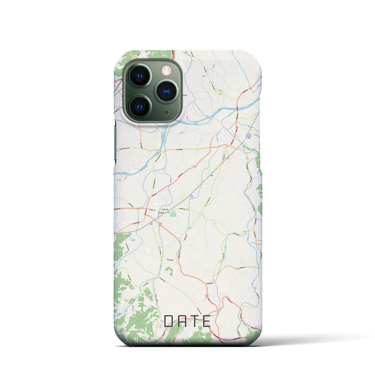 【伊達(福島県)】地図柄iPhoneケース(バックカバータイプ)