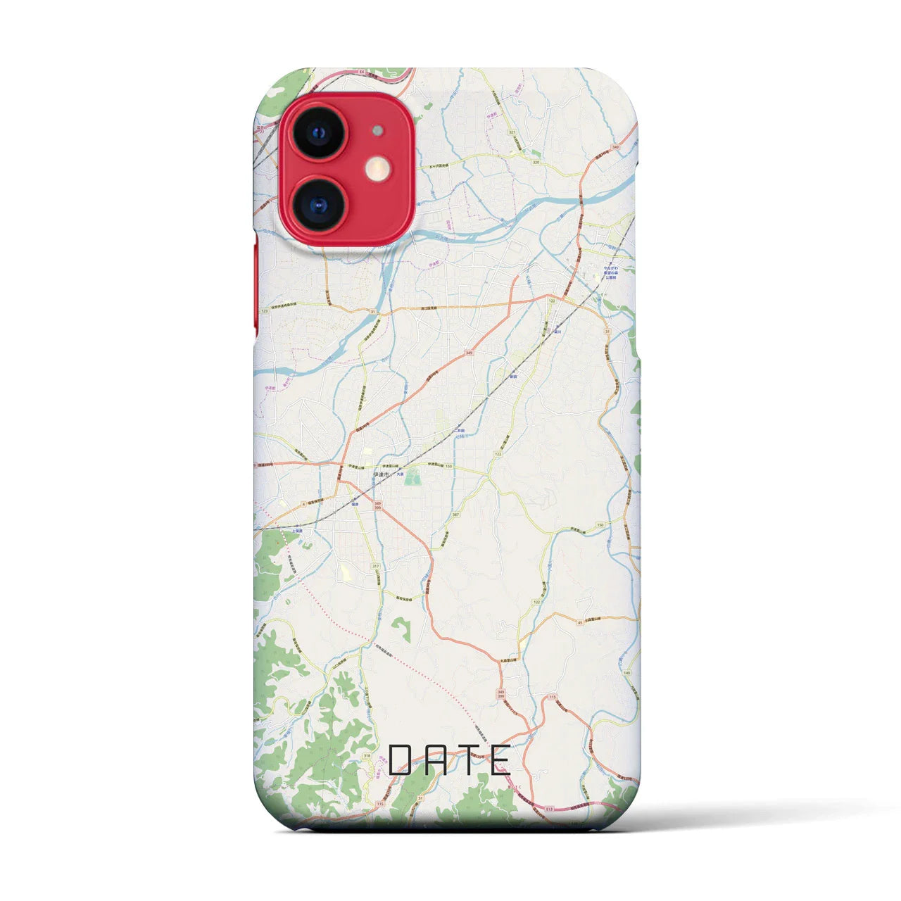 【伊達(福島県)】地図柄iPhoneケース(バックカバータイプ)