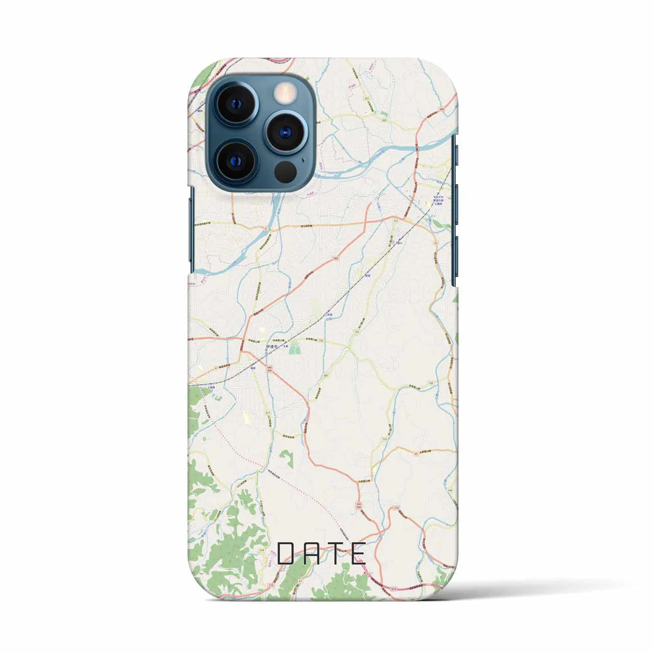 【伊達(福島県)】地図柄iPhoneケース(バックカバータイプ)