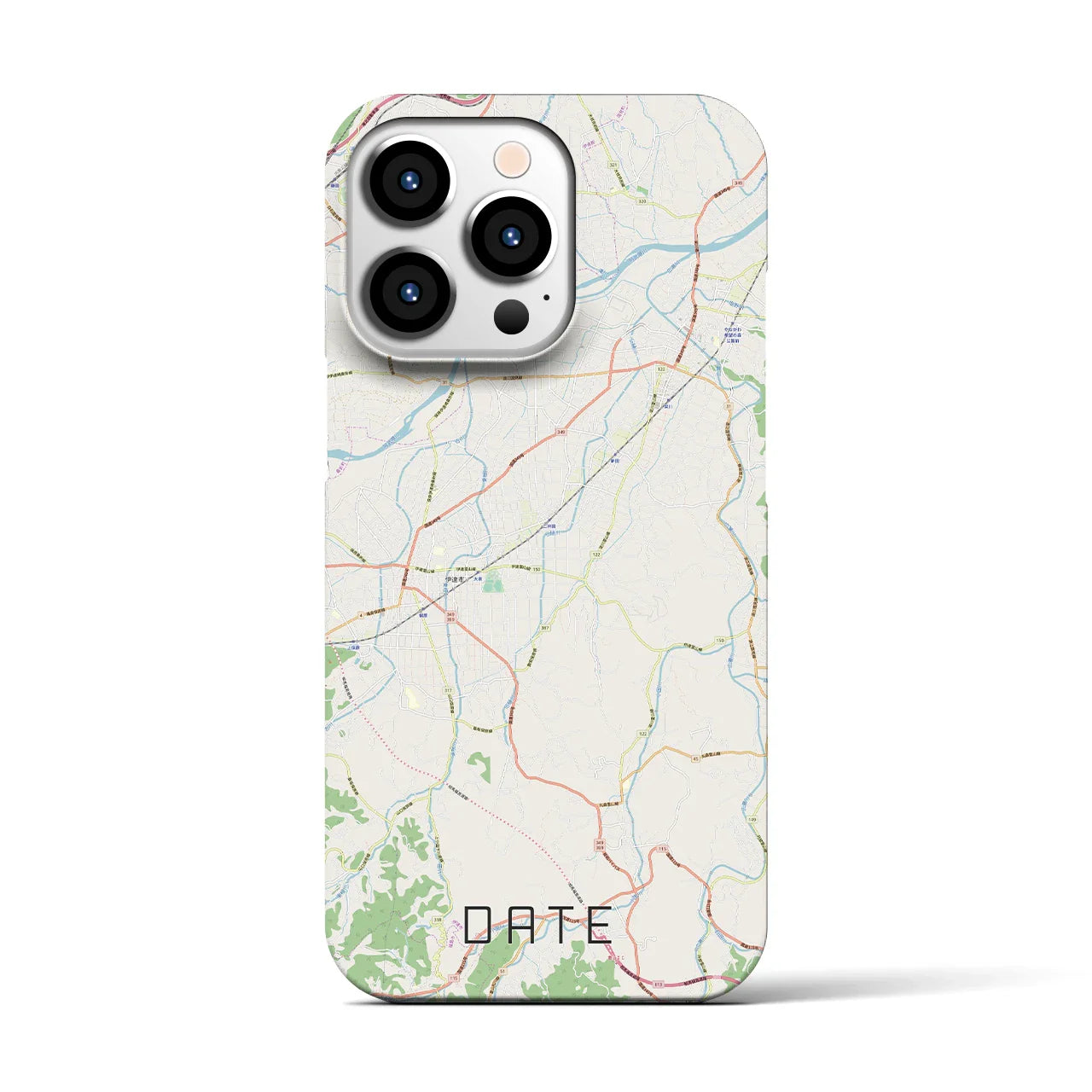 【伊達(福島県)】地図柄iPhoneケース(バックカバータイプ)