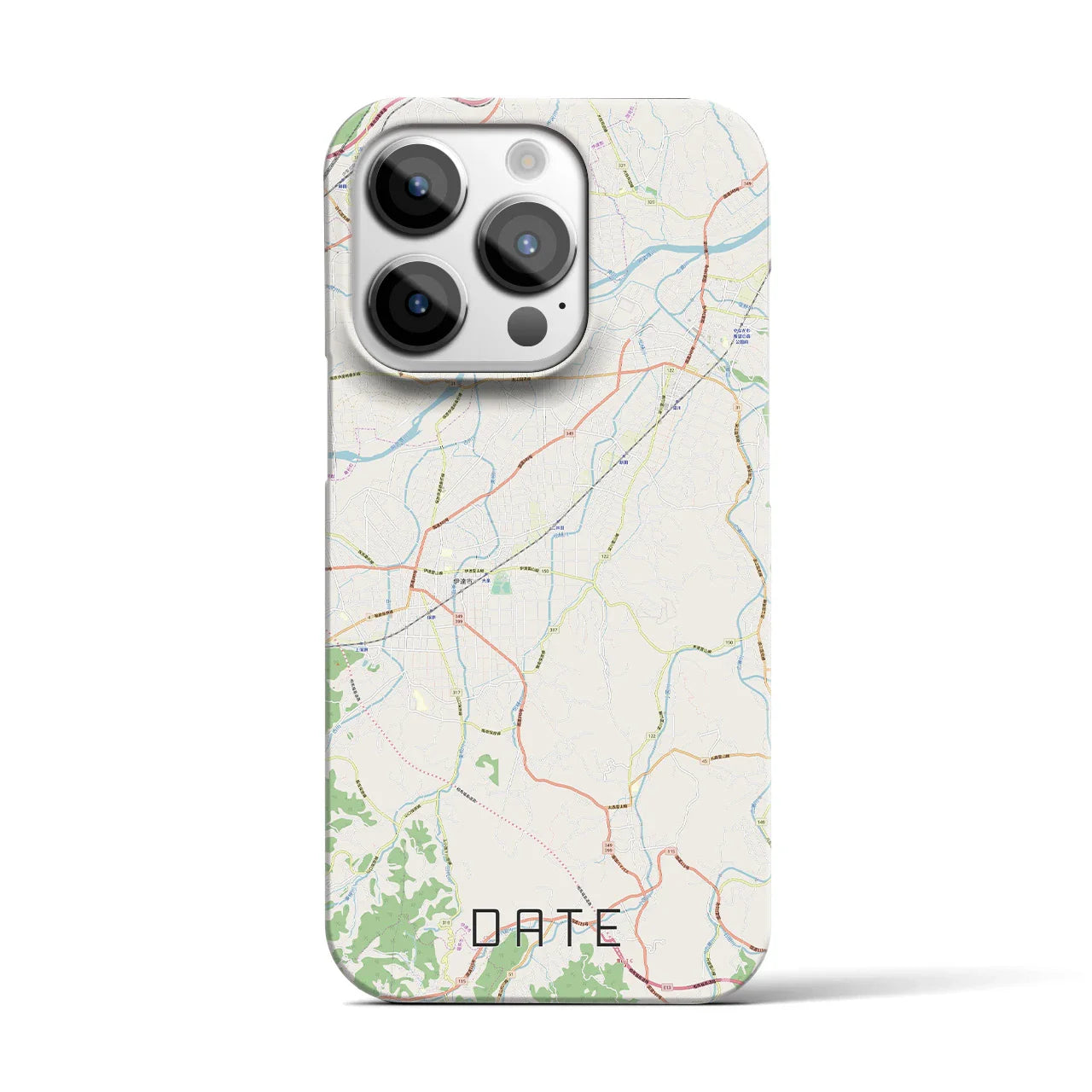 【伊達(福島県)】地図柄iPhoneケース(バックカバータイプ)