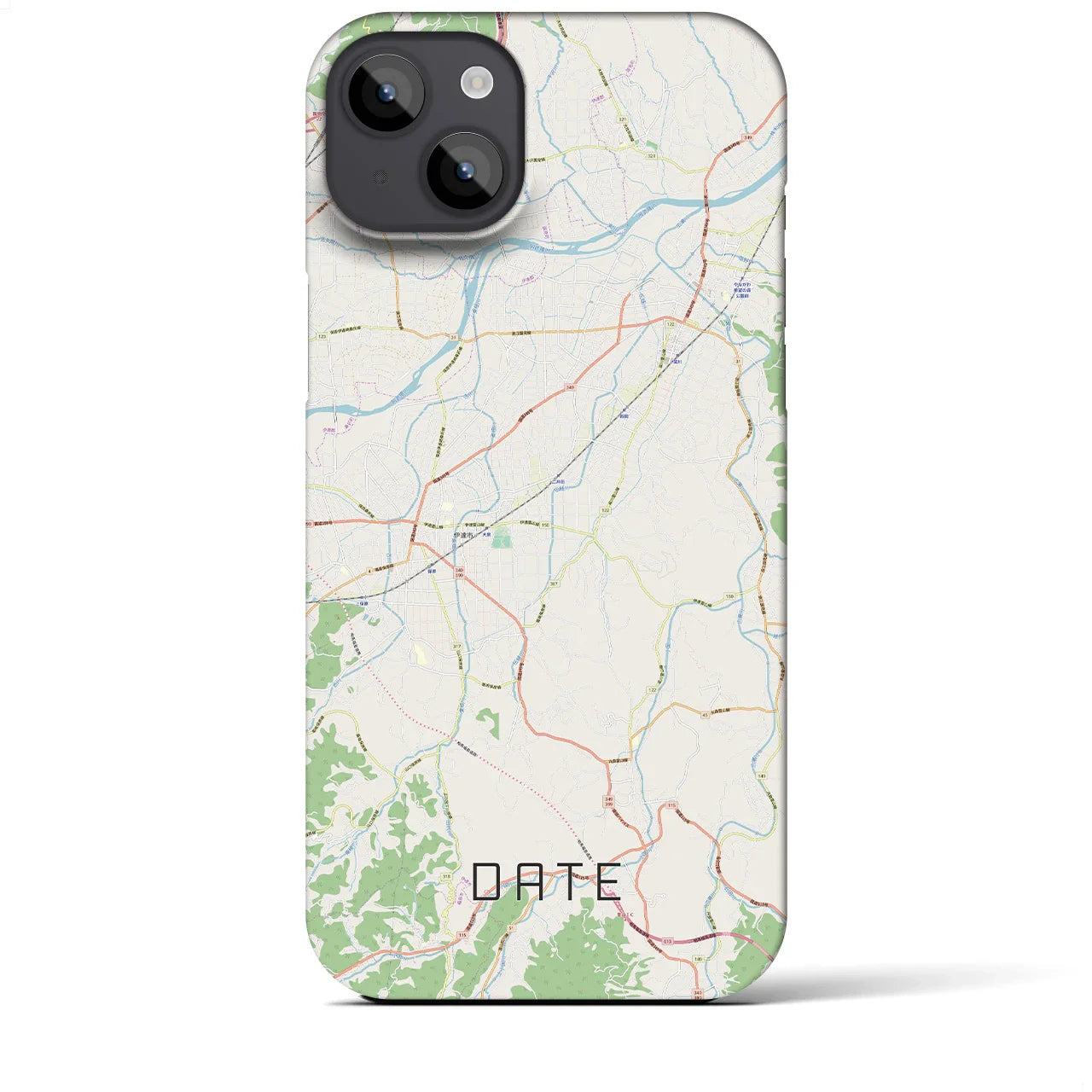 【伊達(福島県)】地図柄iPhoneケース(バックカバータイプ)