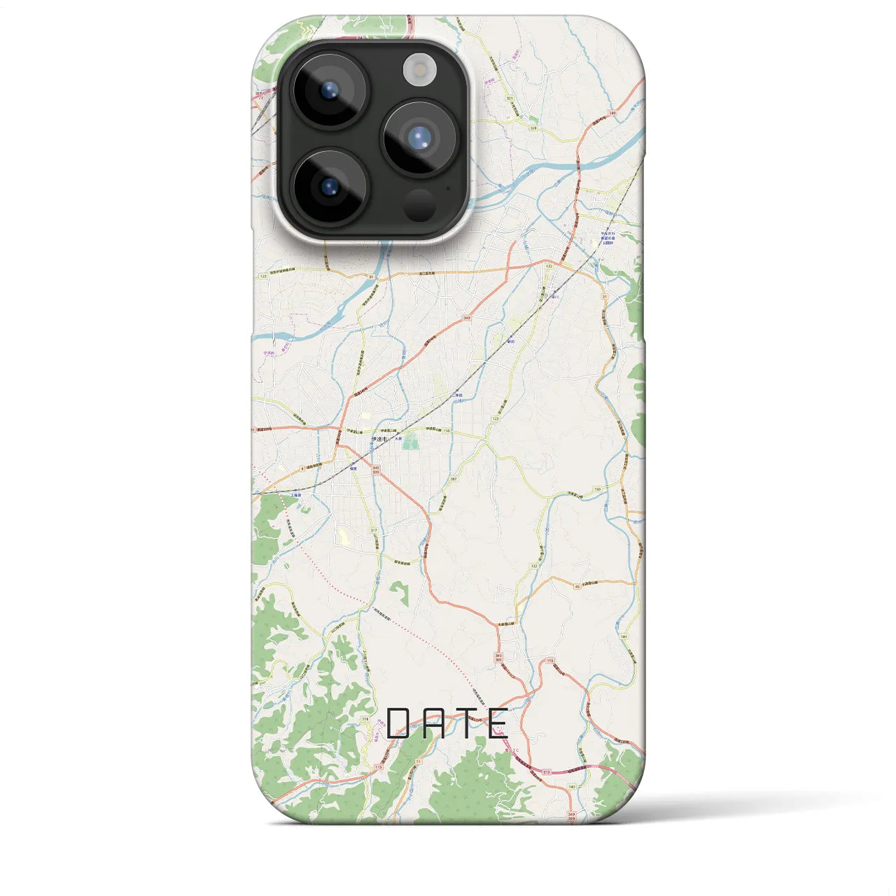 【伊達(福島県)】地図柄iPhoneケース(バックカバータイプ)