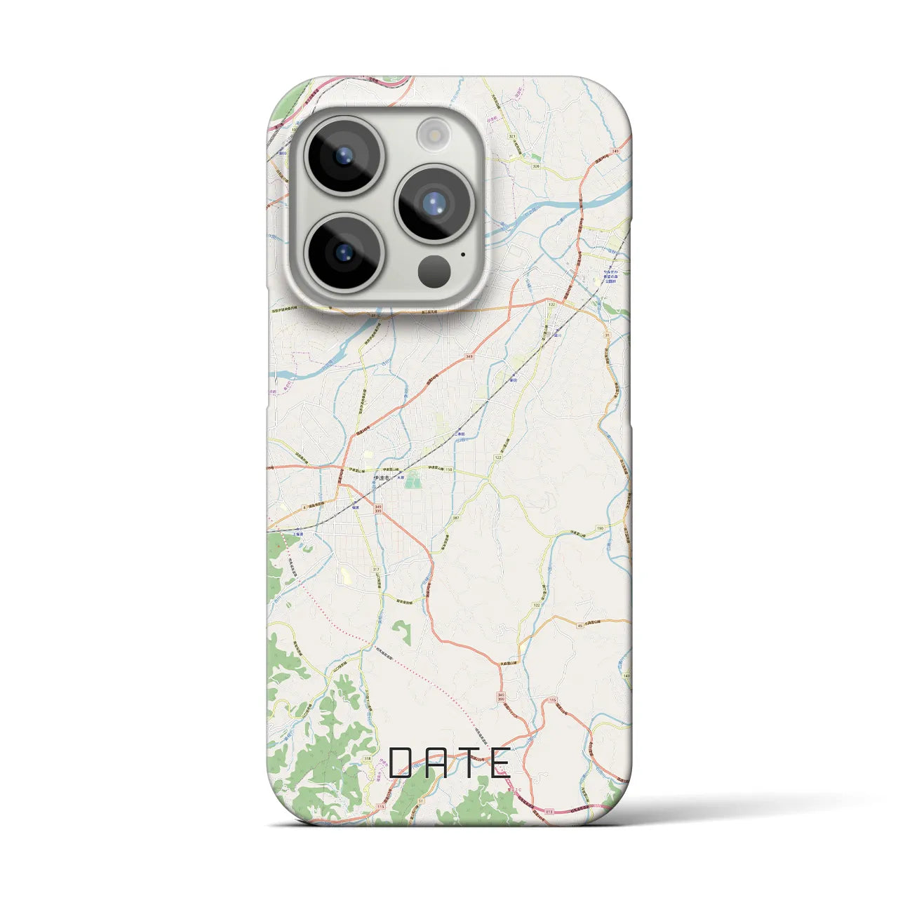 【伊達(福島県)】地図柄iPhoneケース(バックカバータイプ)