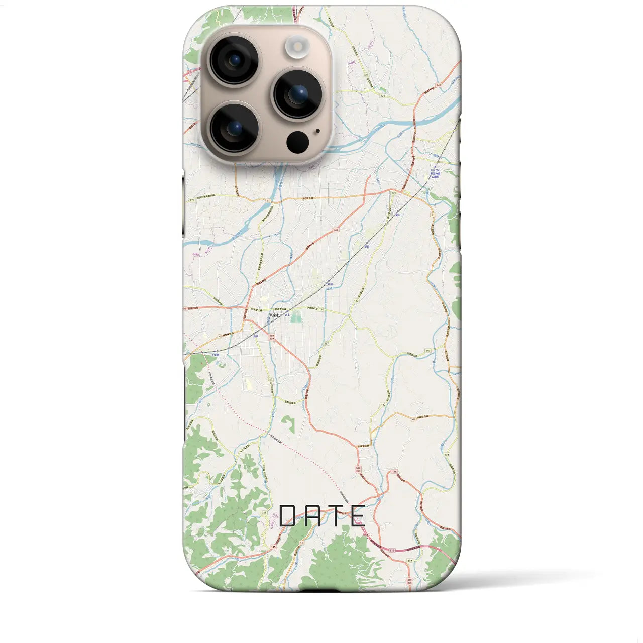 【伊達(福島県)】地図柄iPhoneケース(バックカバータイプ)