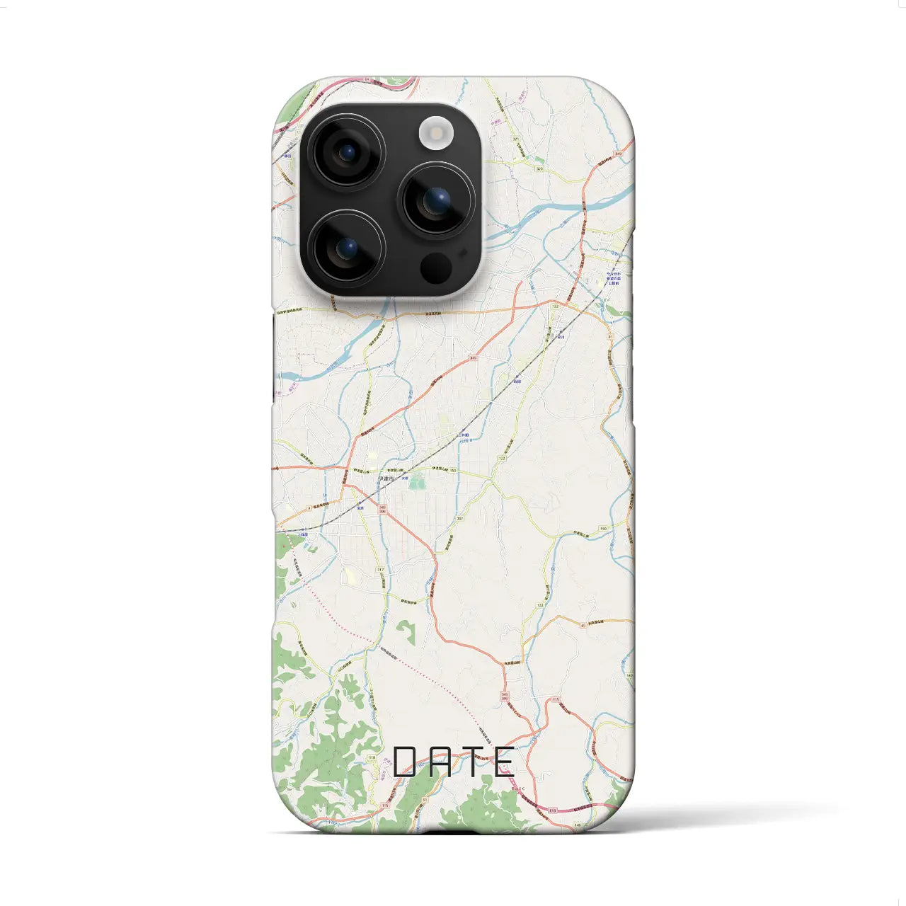 【伊達(福島県)】地図柄iPhoneケース(バックカバータイプ)