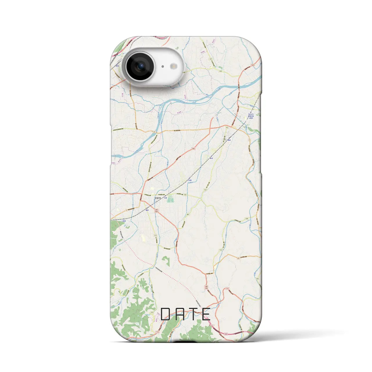 【伊達(福島県)】地図柄iPhoneケース(バックカバータイプ)