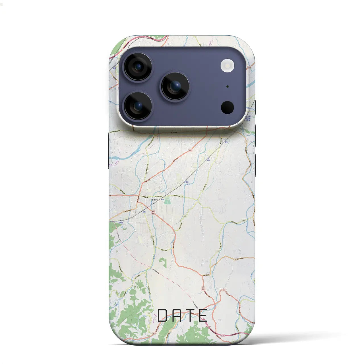 【伊達(福島県)】地図柄iPhoneケース(バックカバータイプ)