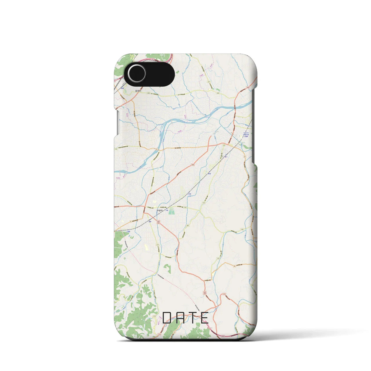 【伊達(福島県)】地図柄iPhoneケース(バックカバータイプ)