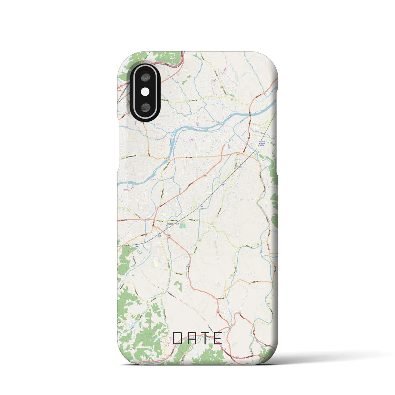 【伊達(福島県)】地図柄iPhoneケース(バックカバータイプ)