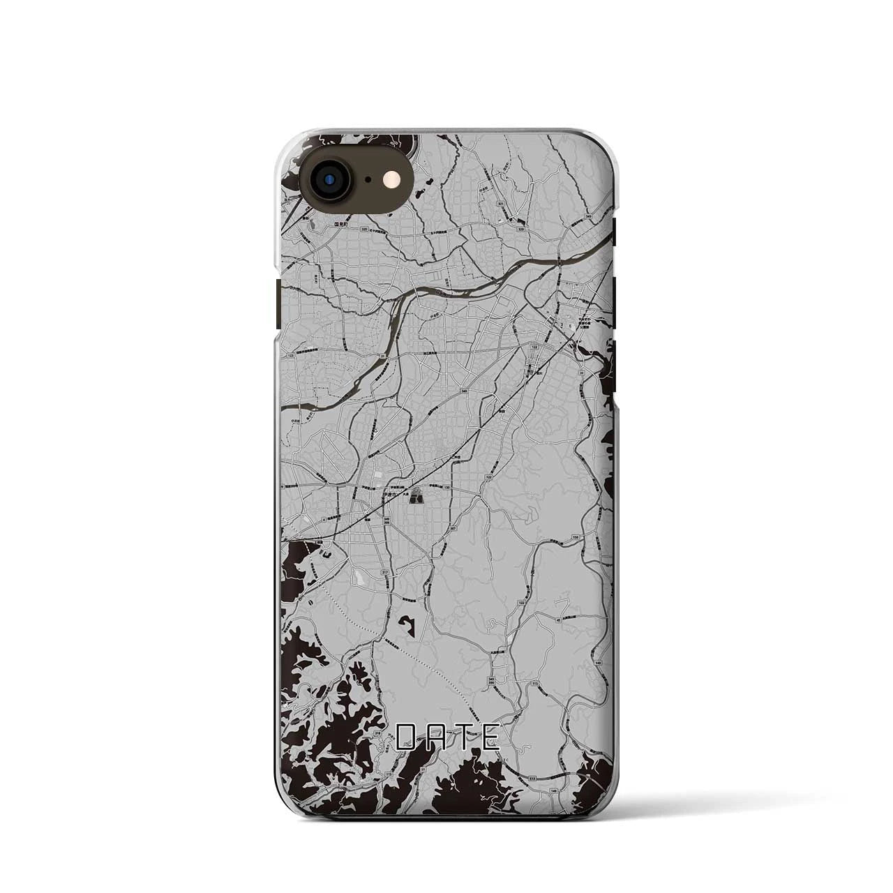 【伊達(福島県)】地図柄iPhoneケース(クリアタイプ)