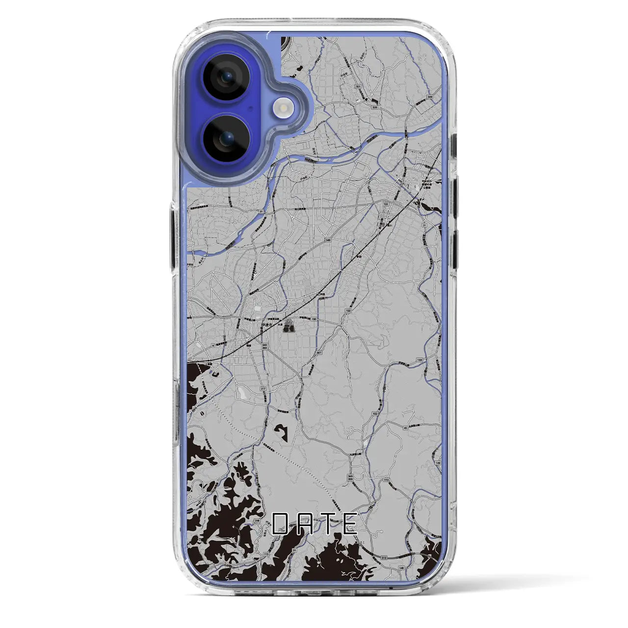 【伊達(福島県)】地図柄iPhoneケース(MagSafeタイプ)