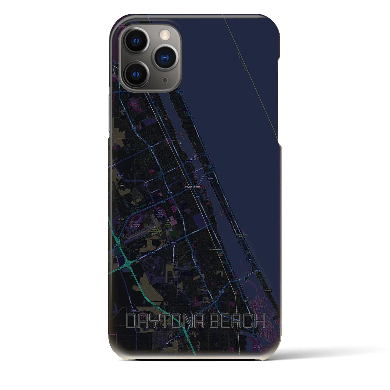 【デイトナビーチ(アメリカ)】地図柄iPhoneケース(バックカバータイプ)