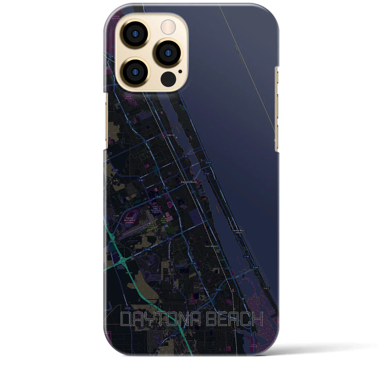【デイトナビーチ(アメリカ)】地図柄iPhoneケース(バックカバータイプ)