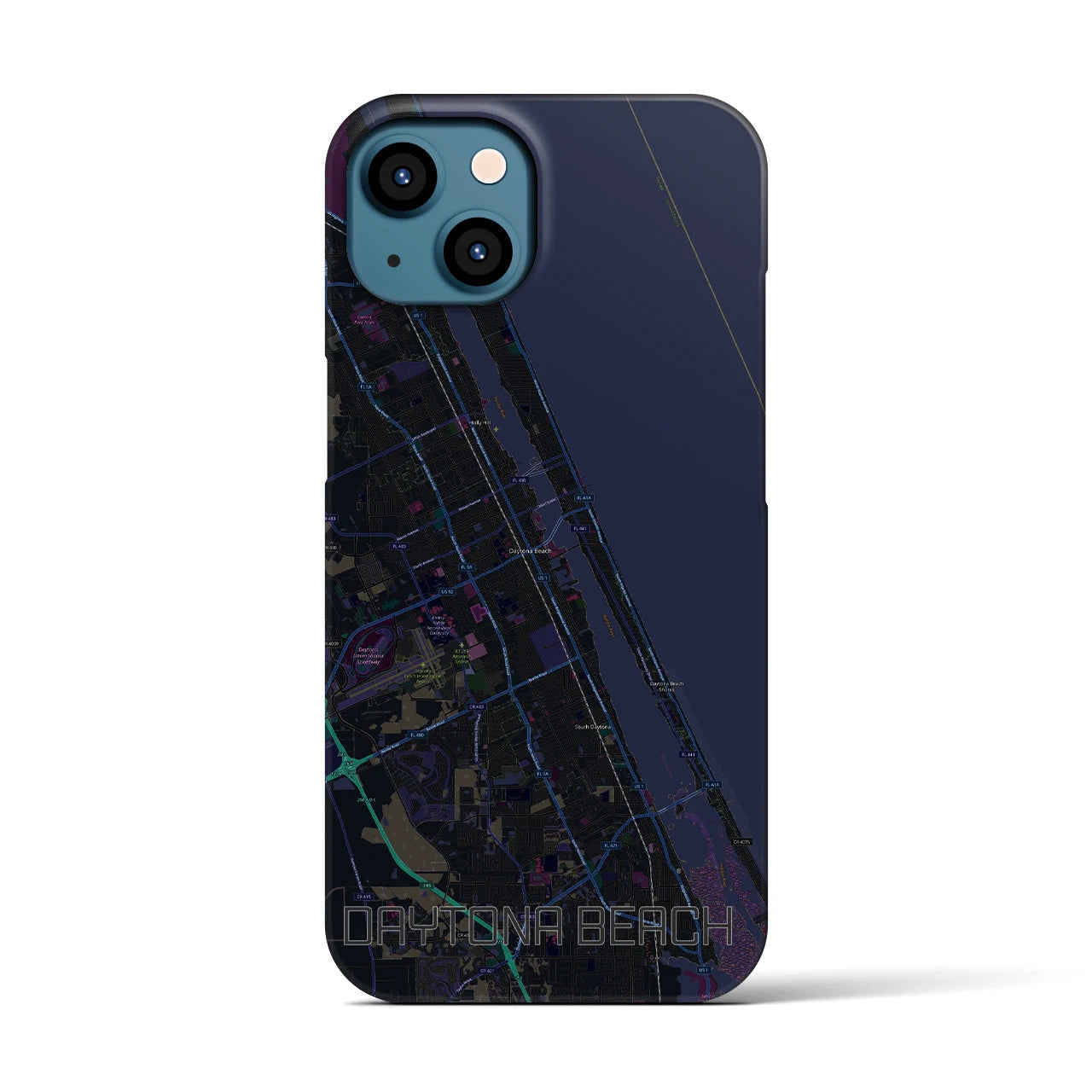 【デイトナビーチ(アメリカ)】地図柄iPhoneケース(バックカバータイプ)