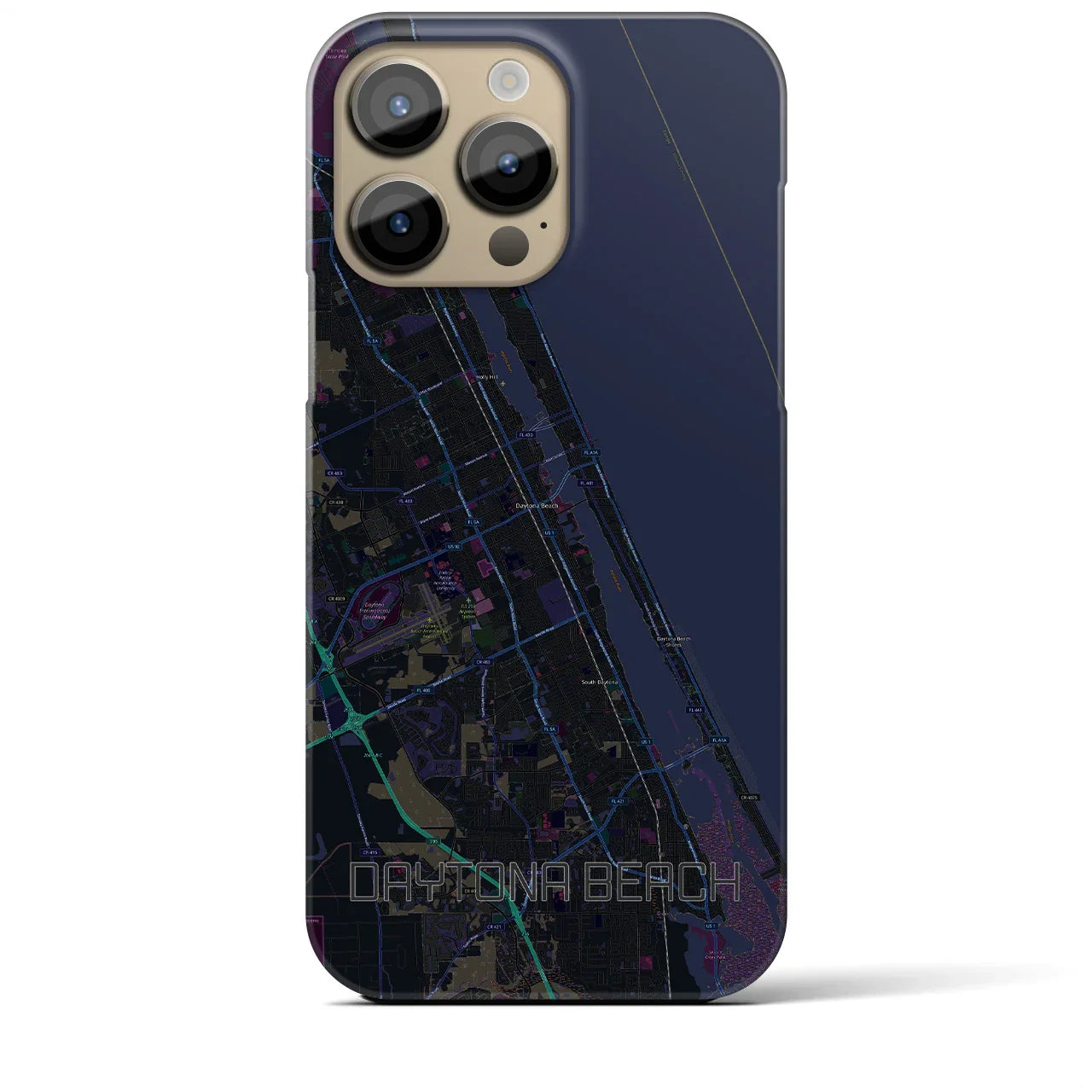 【デイトナビーチ(アメリカ)】地図柄iPhoneケース(バックカバータイプ)