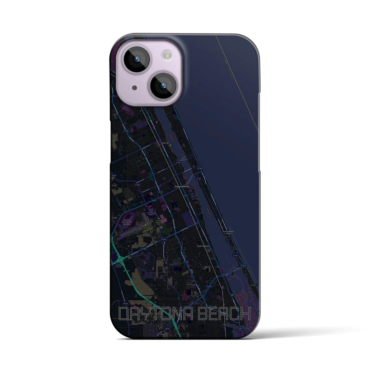 【デイトナビーチ(アメリカ)】地図柄iPhoneケース(バックカバータイプ)