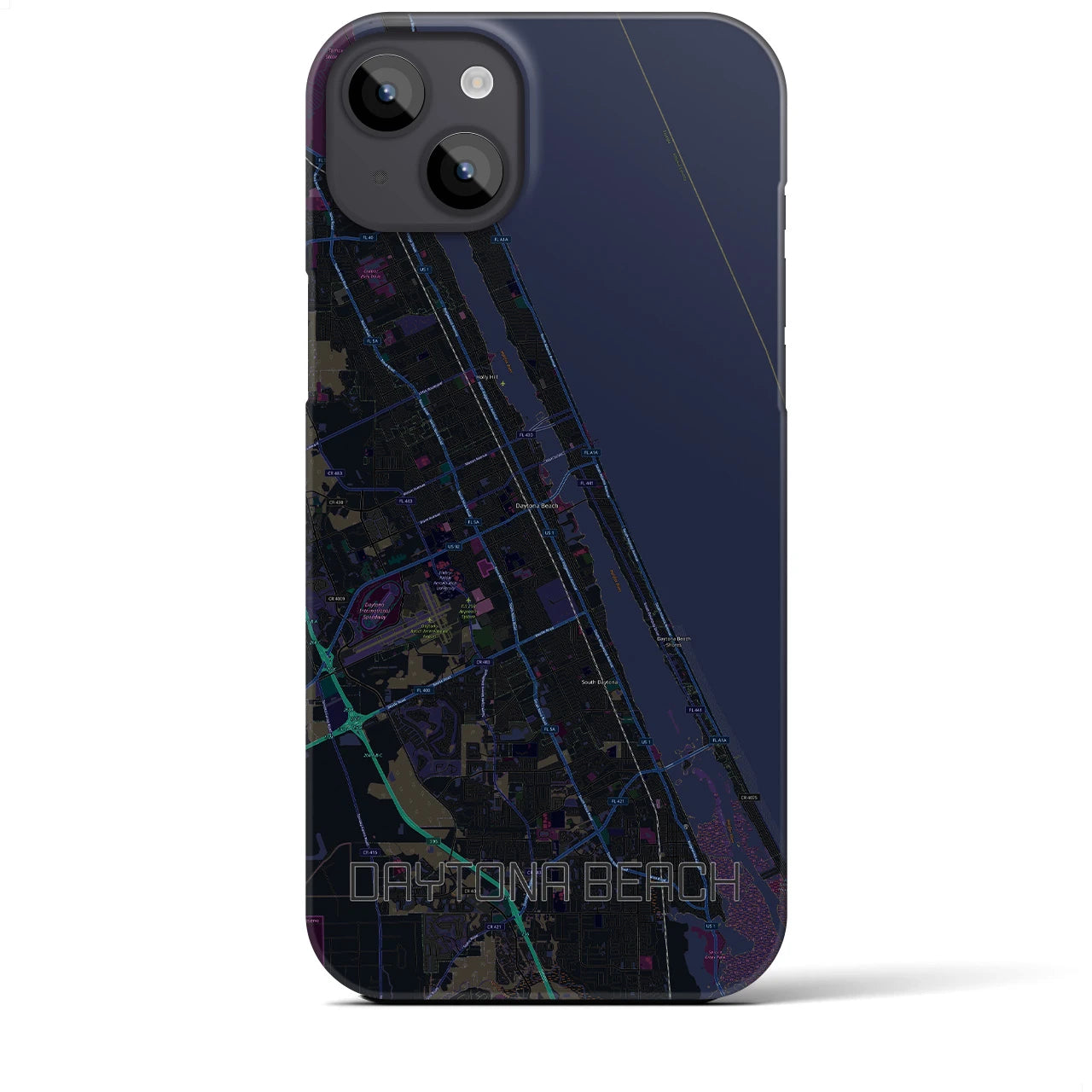 【デイトナビーチ(アメリカ)】地図柄iPhoneケース(バックカバータイプ)