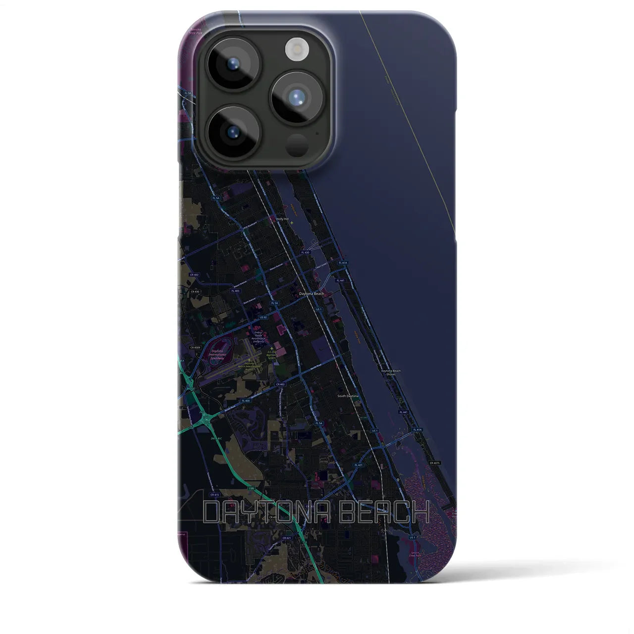 【デイトナビーチ(アメリカ)】地図柄iPhoneケース(バックカバータイプ)