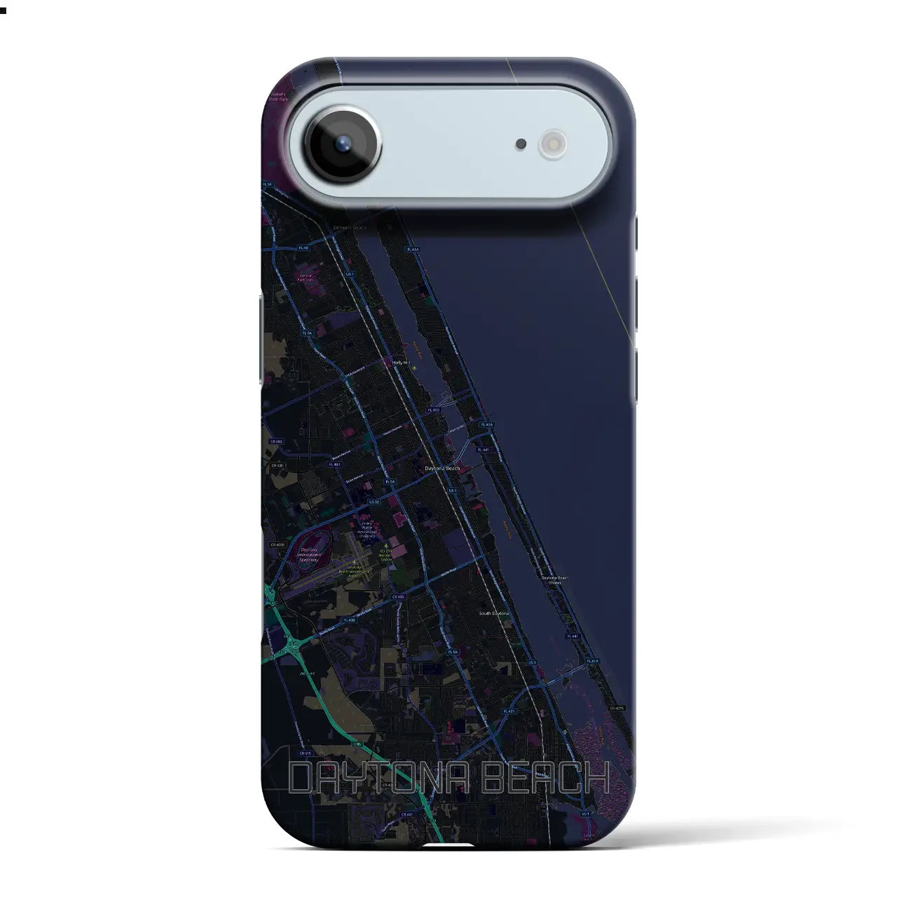 【デイトナビーチ(アメリカ)】地図柄iPhoneケース(バックカバータイプ)