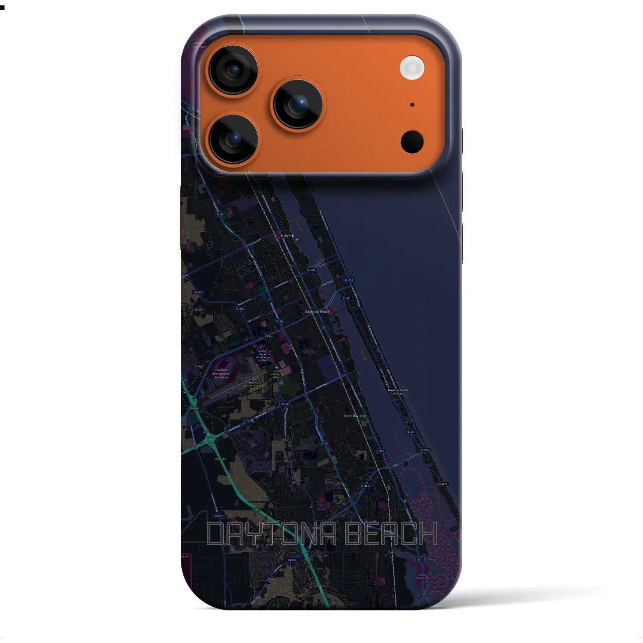 【デイトナビーチ(アメリカ)】地図柄iPhoneケース(バックカバータイプ)