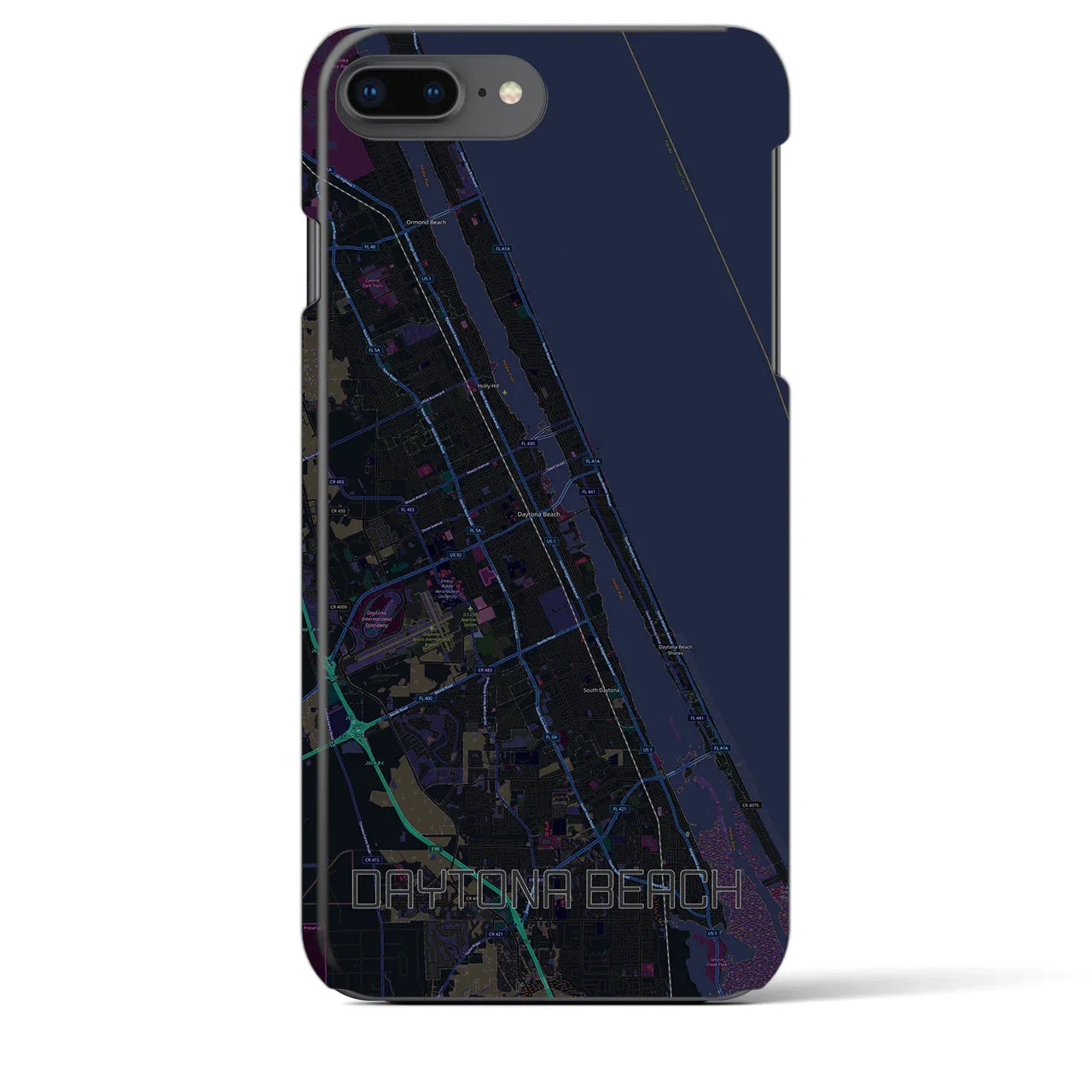 【デイトナビーチ(アメリカ)】地図柄iPhoneケース(バックカバータイプ)