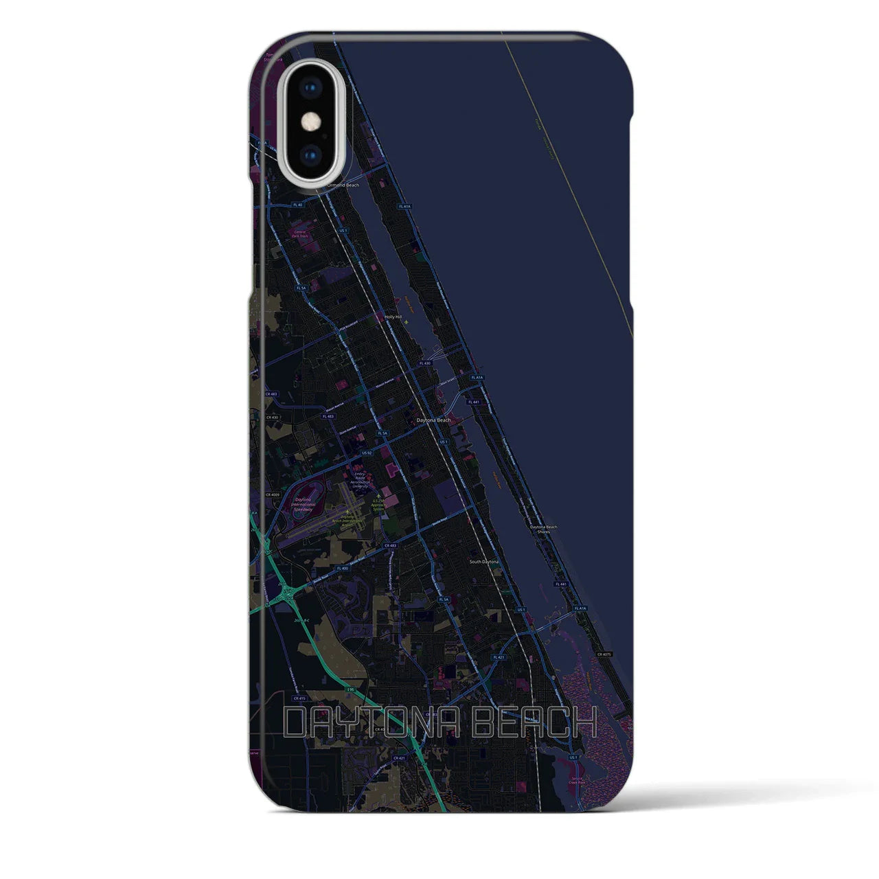 【デイトナビーチ(アメリカ)】地図柄iPhoneケース(バックカバータイプ)