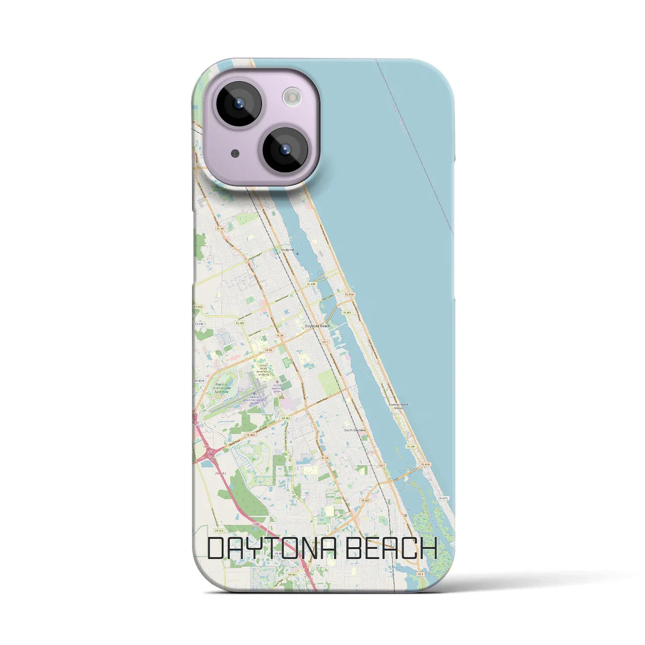 【デイトナビーチ(アメリカ)】地図柄iPhoneケース(バックカバータイプ)