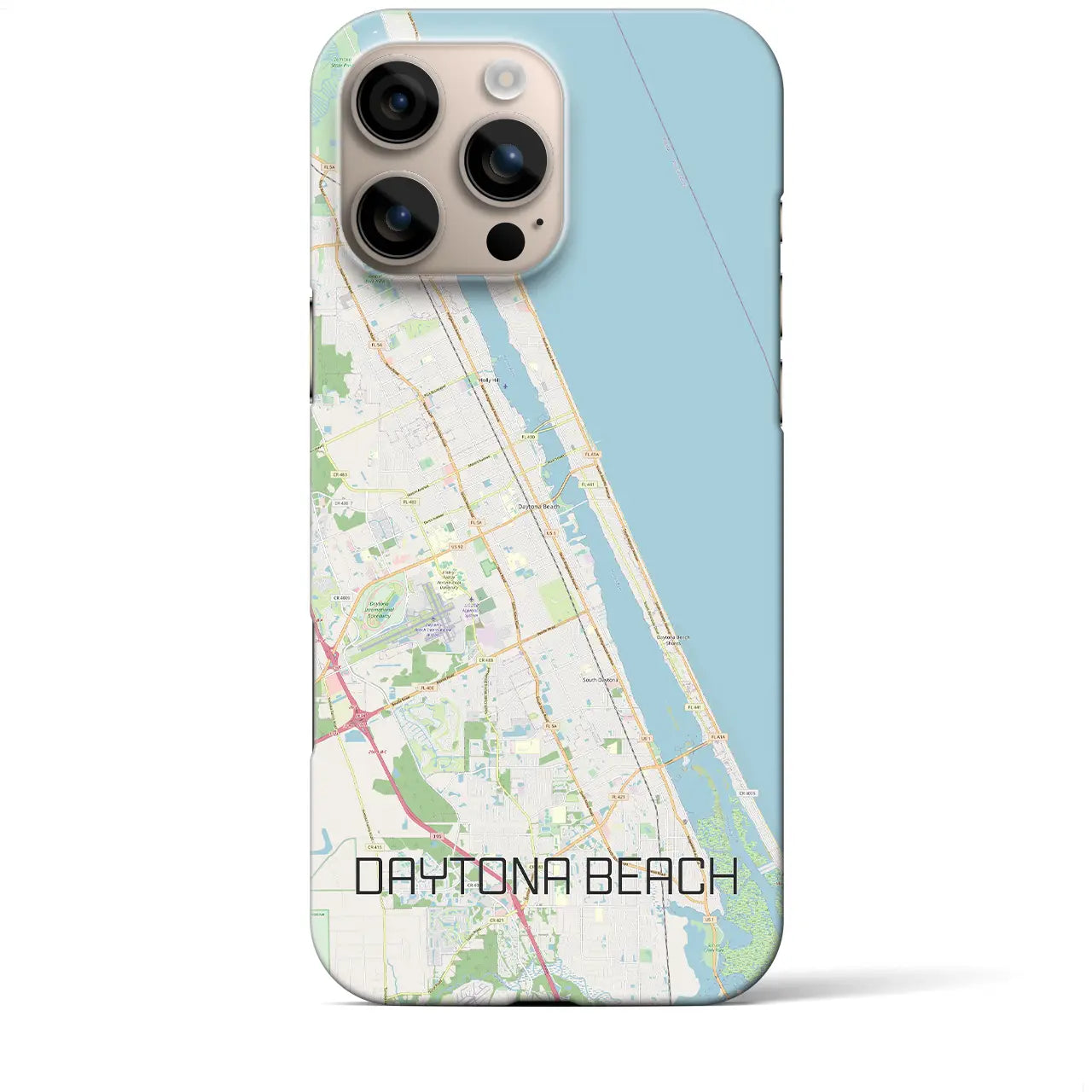 【デイトナビーチ(アメリカ)】地図柄iPhoneケース(バックカバータイプ)