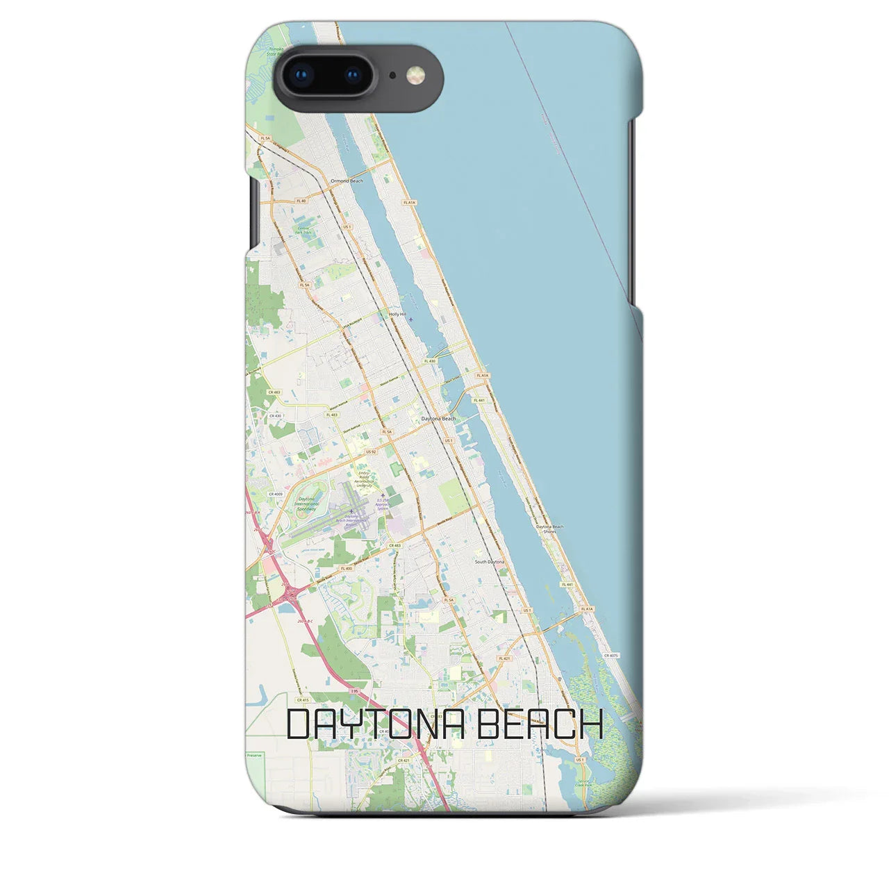 【デイトナビーチ(アメリカ)】地図柄iPhoneケース(バックカバータイプ)
