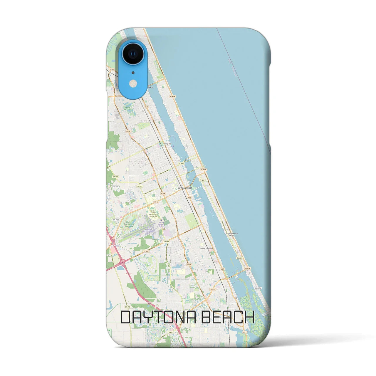 【デイトナビーチ(アメリカ)】地図柄iPhoneケース(バックカバータイプ)