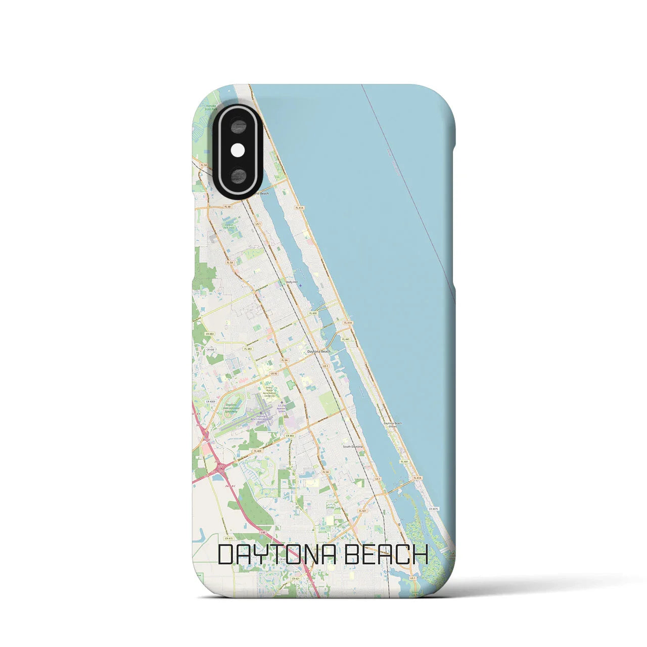 【デイトナビーチ(アメリカ)】地図柄iPhoneケース(バックカバータイプ)