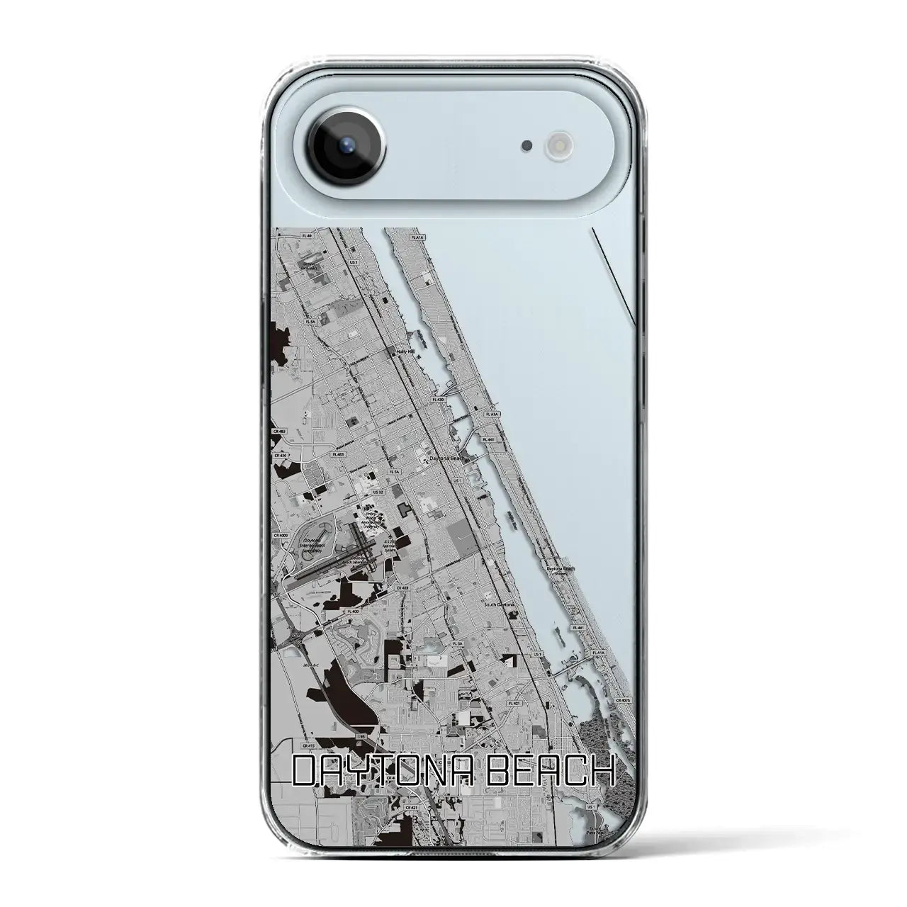 【デイトナビーチ(アメリカ)】地図柄iPhoneケース(クリアタイプ)