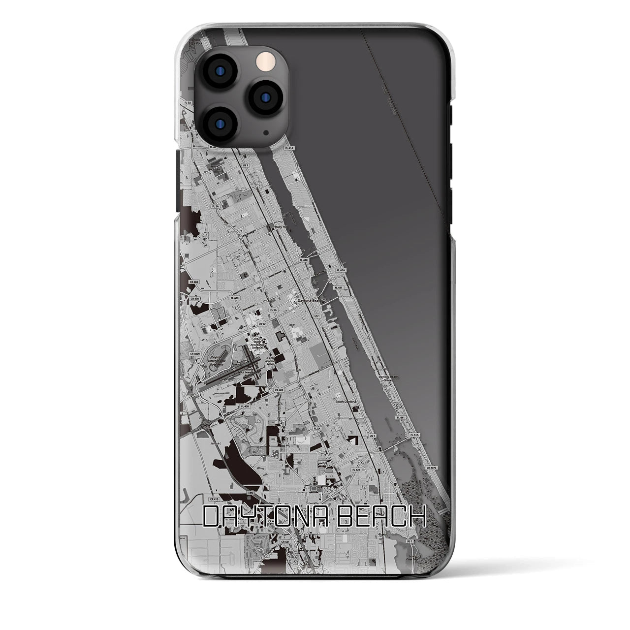 【デイトナビーチ(アメリカ)】地図柄iPhoneケース(クリアタイプ)