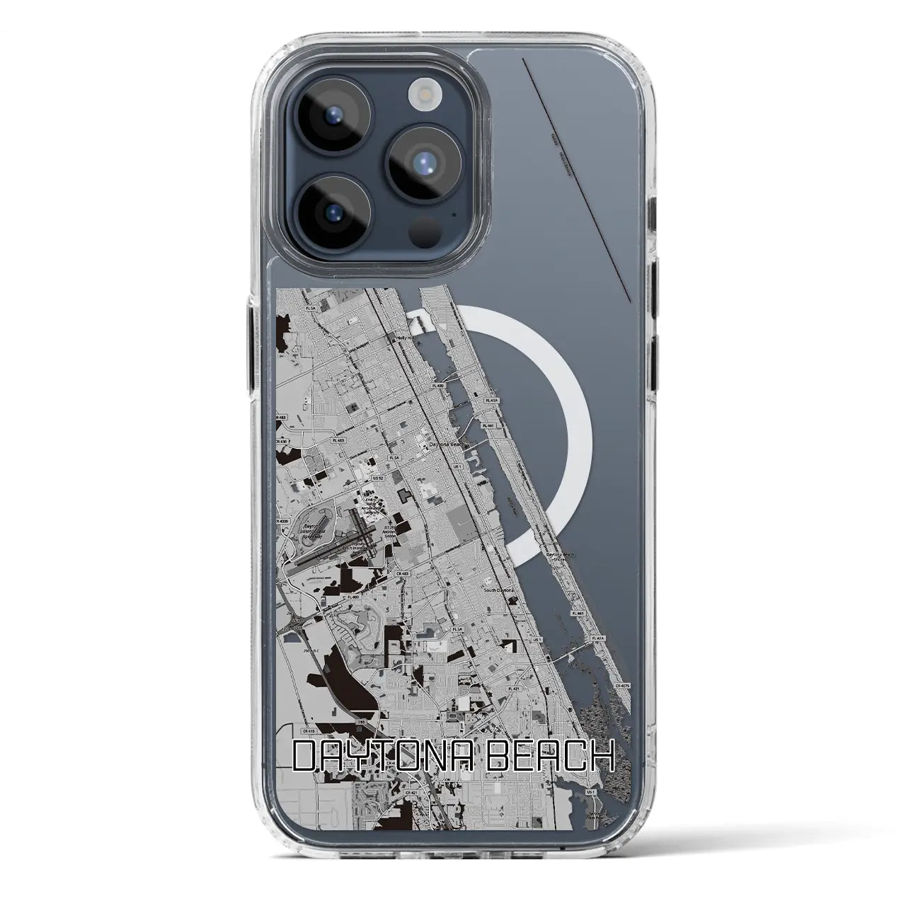 【デイトナビーチ(アメリカ)】地図柄iPhoneケース(MagSafeタイプ)