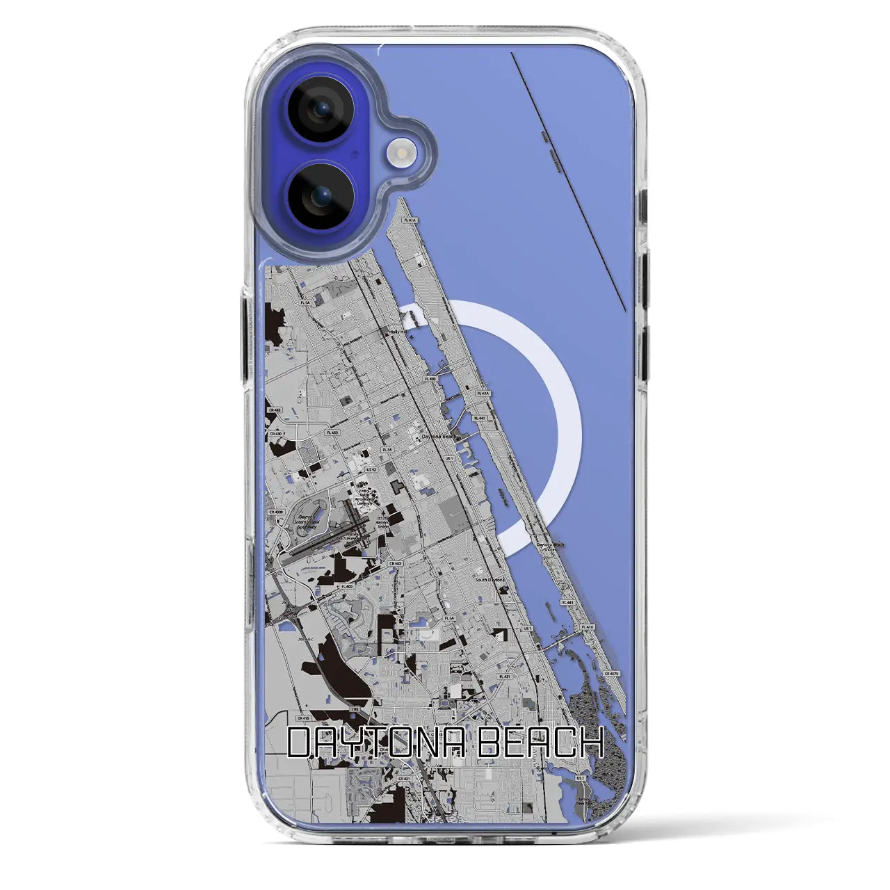 【デイトナビーチ(アメリカ)】地図柄iPhoneケース(MagSafeタイプ)