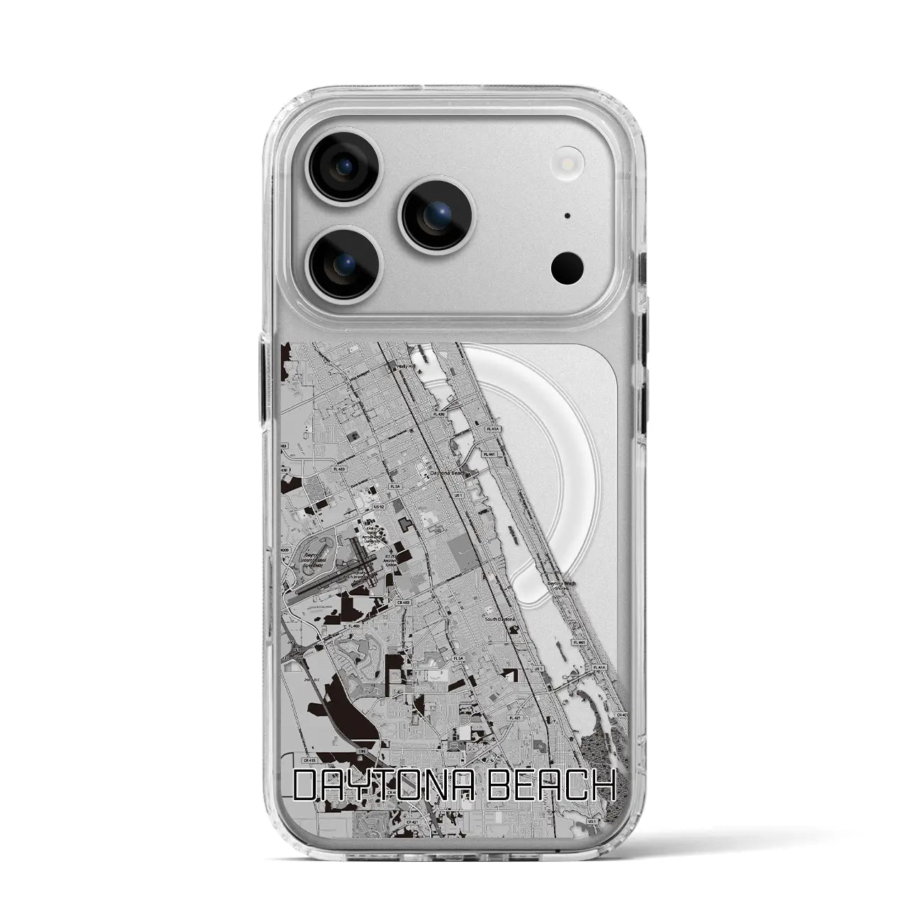 【デイトナビーチ(アメリカ)】地図柄iPhoneケース(MagSafeタイプ)