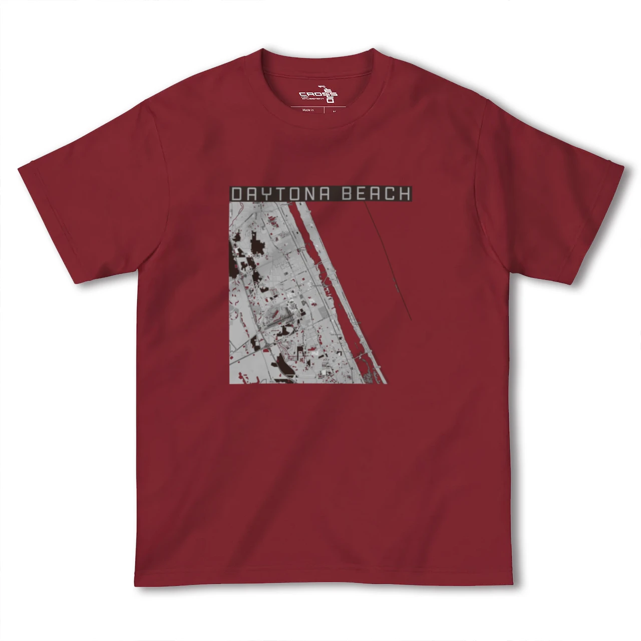 【デイトナビーチ(アメリカ)】地図柄ヘビーウェイトTシャツ