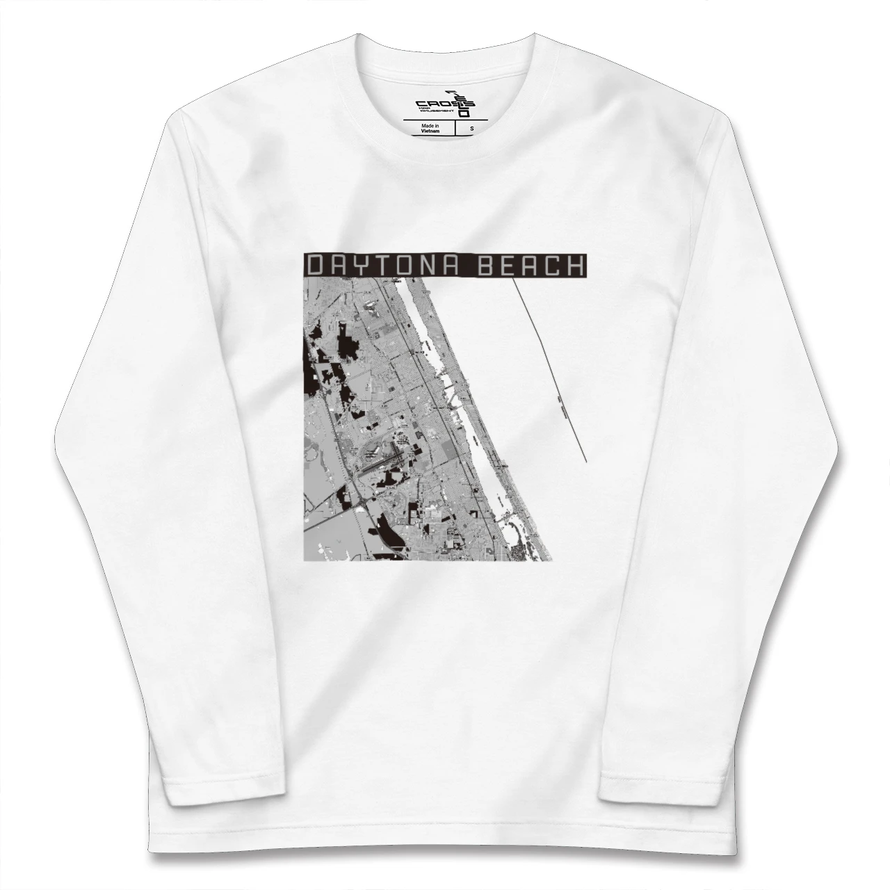 【デイトナビーチ(アメリカ)】地図柄ロングスリーブTシャツ
