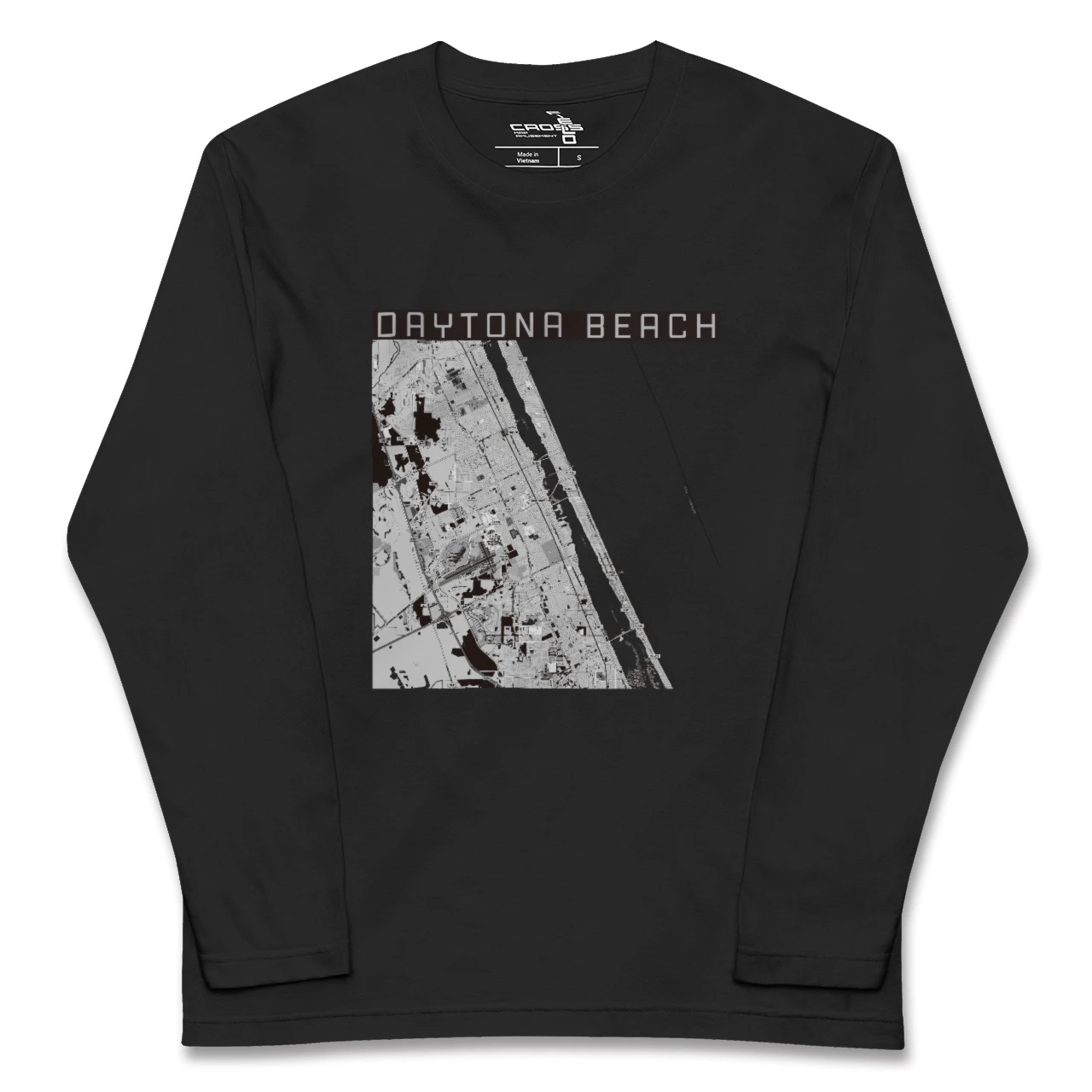 【デイトナビーチ(アメリカ)】地図柄ロングスリーブTシャツ