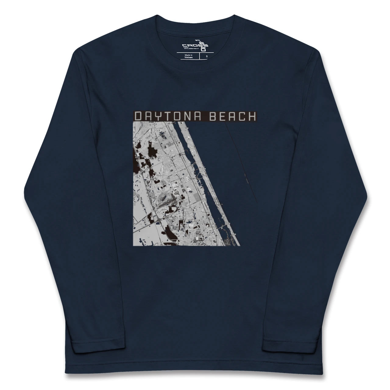 【デイトナビーチ(アメリカ)】地図柄ロングスリーブTシャツ