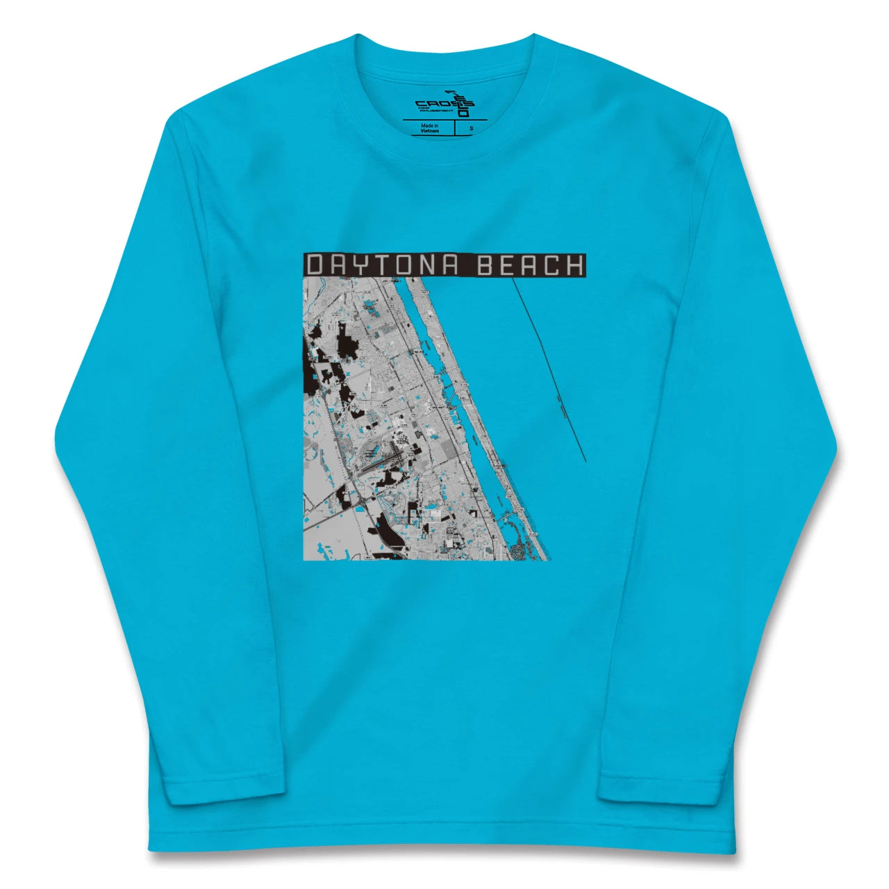 【デイトナビーチ(アメリカ)】地図柄ロングスリーブTシャツ