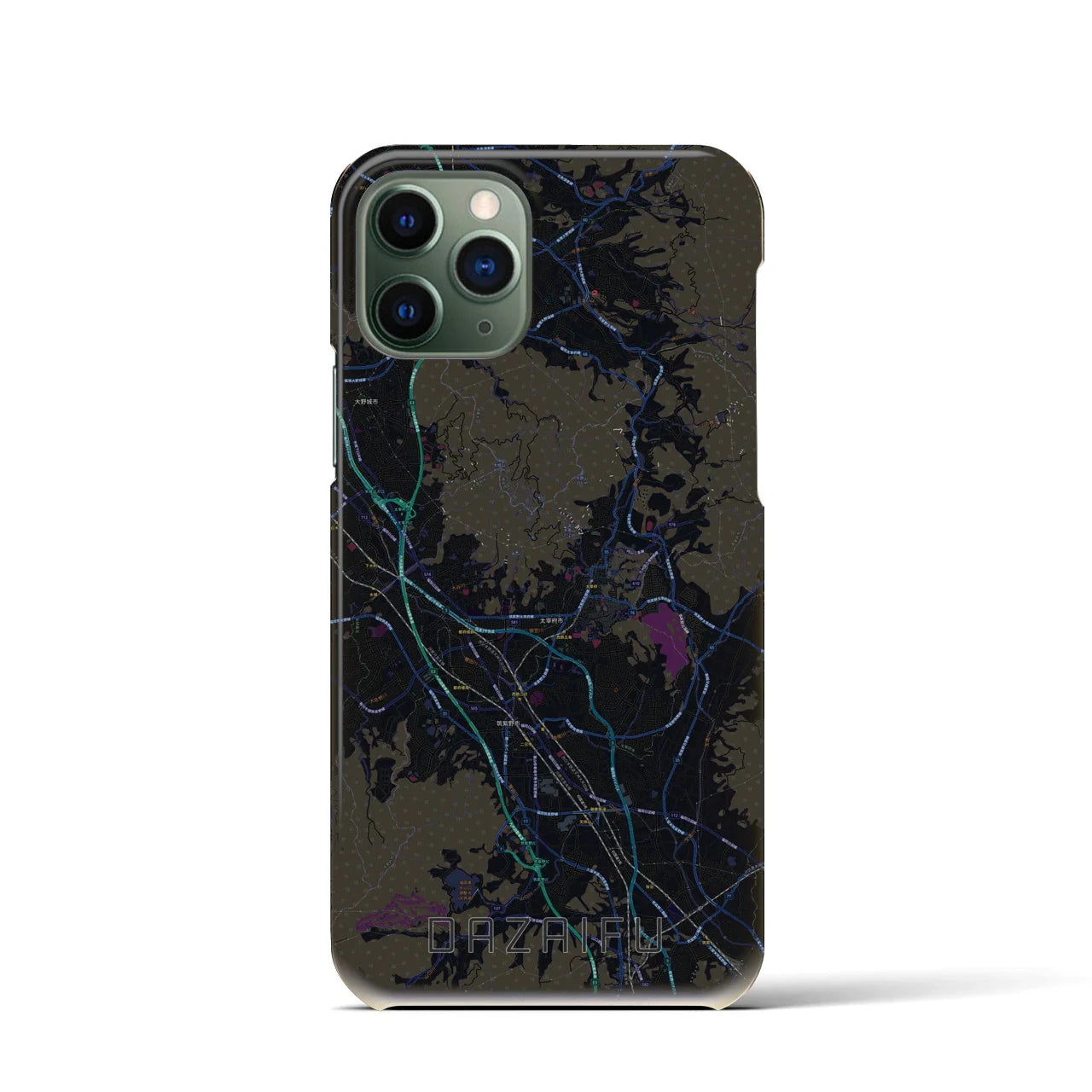 【太宰府(福岡県)】地図柄iPhoneケース(バックカバータイプ)