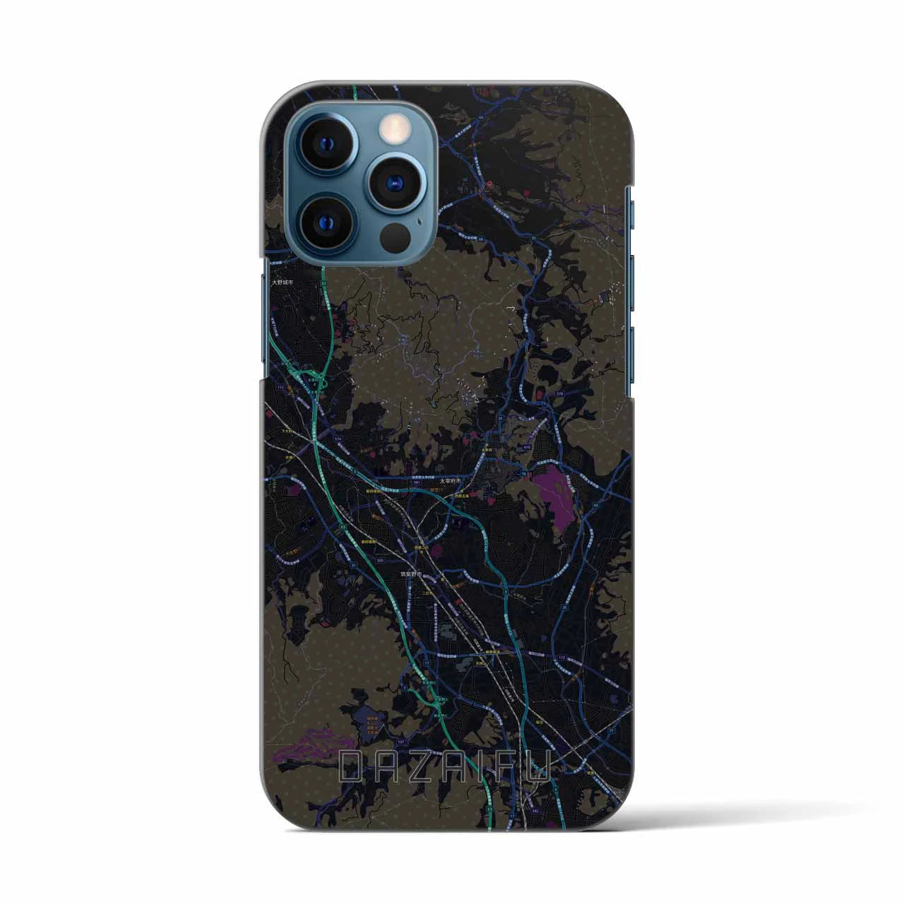 【太宰府(福岡県)】地図柄iPhoneケース(バックカバータイプ)