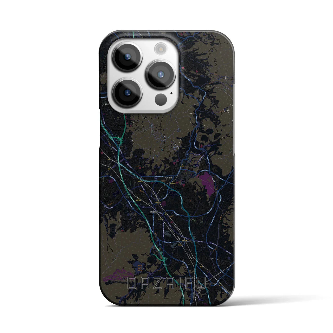 【太宰府(福岡県)】地図柄iPhoneケース(バックカバータイプ)