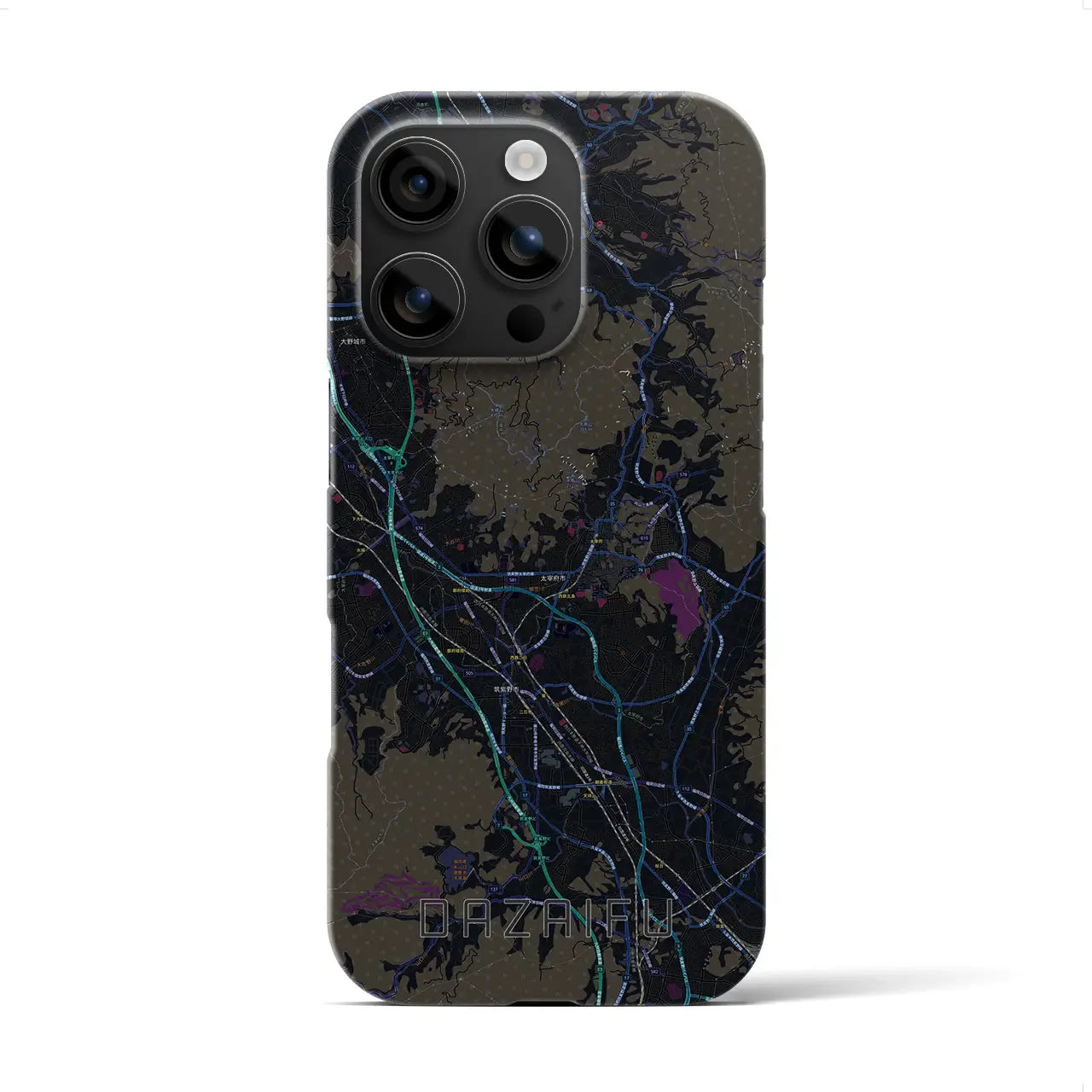 【太宰府(福岡県)】地図柄iPhoneケース(バックカバータイプ)